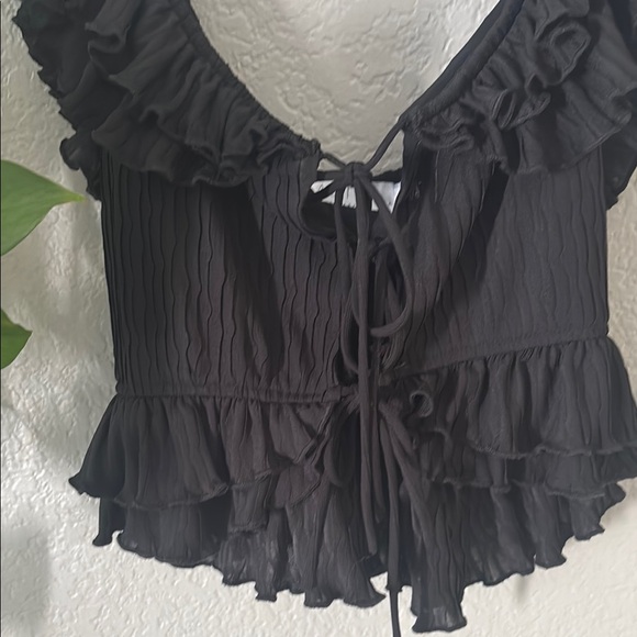 ASRT the Label Ruffle Tie-Front Top - Picture 5 of 6